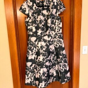 Talbots Monochrome Floral Dress